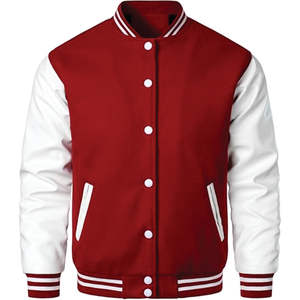 Chaquetas Universitarias de Béisbol para Hombre de Talla Grande al por Mayor, Chaqueta Universitaria de Béisbol con Logotipo Personalizado Bordado para Hombre - Product Image 1