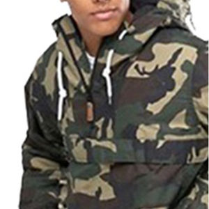 Windbreaker Jacket <b>Camouflage</b> Letter Denim Waterproof Windproof Pockets Multiple Storage Zipper Interior Exterior Practical - Product Image 6