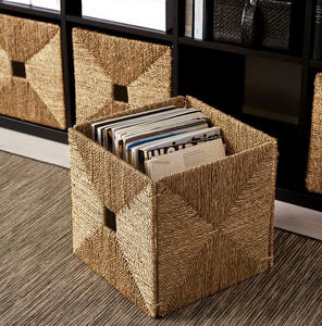 Prix de gros panier en jonc de mer décoratif multifonction artisanat tissé à la main panier de rangement fabriqué au Vietnam KingCraftViet - Product Image 3