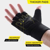 Gants d'entraînement personnalisés à demi-doigts avec support de poignet, équipement de fitness pour exercices intensifs, musculation, entraînement en salle de sport, vente en gros