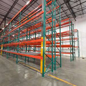 Rayonnage à palettes américain standard pour entrepôt, réglable, haute qualité, acier vert, sélectif, hauteur 5 niveaux, anti-corrosion - Product Image 1