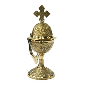 Brûleur à Bakhoor en fer plaqué or, qualité supérieure, taille personnalisée, brûleur à encens en métal pour la décoration d'hôtel - Product Image 1