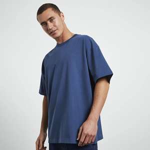 Streetwear Box Cut Tee T Shirt Heavyweight Cropped Top TShirt Graphic Cotton Oversized T-Shirt Men - Product Image 1