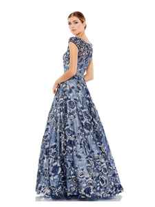 Robe de soirée élégante, longue, sans bretelles, style A, robe de bal avec broderie, perles et perles en tissu crêpe - Product Image 4