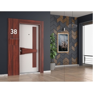 Puerta de Entrada de Acero Inoxidable Premium ABSDOOR, Sistema de 3 Cerraduras Seguras, Apertura Manual Moderna y Elegante, Aislamiento Térmico - Product Image 4