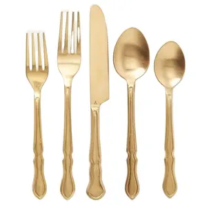 Dining Table Decoration Metal Brass Material Royl Cuttlery Set hOme Decor Wedding and Party Use