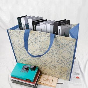 Custom Logo 100gsm Rpet Reusable Durable Eco Friendly Non Woven Large Grocery Tote Shopping Bags - Product Image 4