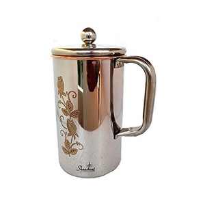 Jarra decorativa de cobre puro con diseño Floral, jarra de Metal con diseño impreso, tamaño personalizado, precio barato con venta - Product Image 1