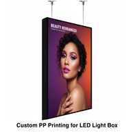 Boîte à lumière LED pour menu, affichage publicitaire intérieur, cadre en aluminium fin