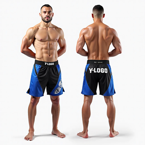 Shorts de combat MMA à impression HD personnalisée pour hommes Shorts de combat No Gi BJJ Grappling Shorts sublimés Vente en gros Vêtements MMA Kimono Jiu Jitsu Apparel - Product Image 3