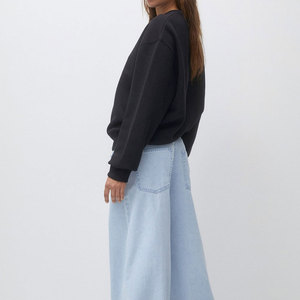 Streetwear Plus Size Clothing Wholesale Jumper Black Plus Size Pullover <b>Tops</b> Sweatshirt Plain Oversize Female Hoodies for Girl - Product Image 2