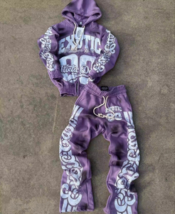 ชุดเซ็ตแทรคสูทผู้ชายแบบมีฮู้ด พิมพ์ลาย  ไซส์ใหญ่  2 ชิ้น  สำหรับฤดูหนาว  รักษ์โลก  สไตล์ฮิปฮอป  ลำลอง  แฟชั่น  เนื้อผ้าหนา  ระบายอากาศได้ดี - Product Image 5