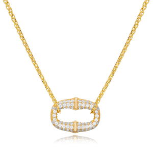 หรูหรารูปไข่เพทายหินเสน่ห์สร้อยคอตุรกี Handcrafted ขายส่ง925เครื่องประดับเงินสเตอร์ลิง - Product Image 1