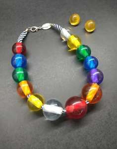 TOp quality Jewelry Resin Vintage Lucite Design Beads Top Product of High Quality Resin <b>Necklace</b> With Earrings & Bangle - Product Image 4