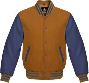 Chaqueta Universitaria Acolchada de Piel de Oveja para Hombre, de Alta Calidad, al por Mayor, con Cuello Alto, Resistente al Viento, Logotipo Frontal, Colores y Tallas Personalizadas - Product Image 2