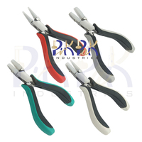 Kit de alicates de mordazas de nailon de 4 piezas con mango Ergo, tamaño de cadena de 120mm, alicates planos, redondos/de punta plana, Kit de alicates para hacer joyas