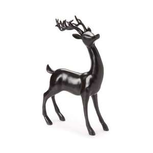 Escultura de Reno negro Suministros de decoración navideña - Product Image 1