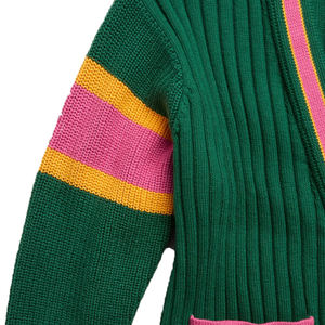 Unique Style Knitted Customized OEM& ODM <b>Cardigan</b> Embroidered LOGO Greek Letter 100% Cotton Sorority Fraternity Ladies <b>Sweater</b> - Product Image 4