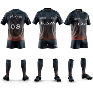 Maillot et short de rugby de bonne qualité avec logo personnalisé, uniforme 100% polyester, ensemble d'uniformes de rugby - Product Image 3