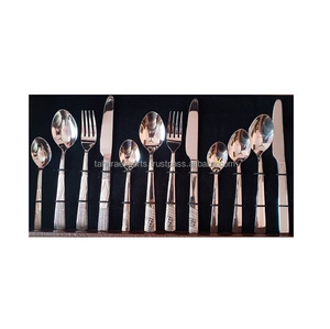 Juego de cubiertos de boda de diseño personalizado, juego de cubiertos de acero inoxidable con acabado plateado, hecho a mano, personalizado a granel - Product Image 4