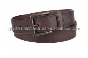 Cinturón de piel auténtica para hombre, cinturón informal de buena calidad, sencillo y versátil, con costuras de cera hechas a mano, venta al por mayor - Product Image 6