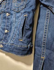 Veste en jean classique pour femme, manteau en jean, en coton, à manches longues, personnalisé, de marque - Product Image 4