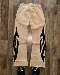 Recién llegado, serigrafía, lavado ácido de peso pesado, Sol desteñido, personalizado, 100% algodón, pantalones de chándal de rizo francés, pantalones de chándal apilados - Product Image 5