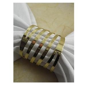 El último anillo de servilleta de Metal, forma redonda elegante para el hogar y la vajilla del Hotel, anillo de tamaño y forma personalizado chapado en oro hecho a mano usado - Product Image 3