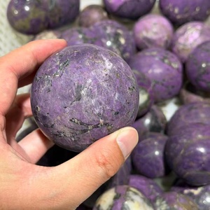 Sphère de Purpurite en Gros, Pierres de Quartz Violet Naturel, Boule de Cristal Polie, Artisanat pour la Décoration - Product Image 5