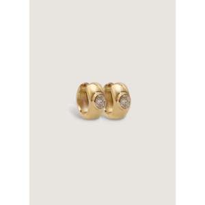 Ynez Dome Huggie Diamond <b>Earrings</b> - Product Image 1