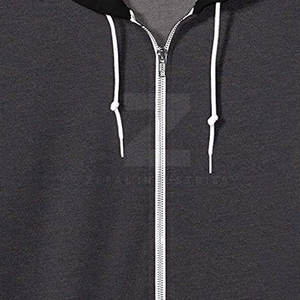 Haute qualité hiver rue porter sur la taille en gros hommes à capuche fermeture éclair sweats à capuche 100% coton écologique respirant - Product Image 4