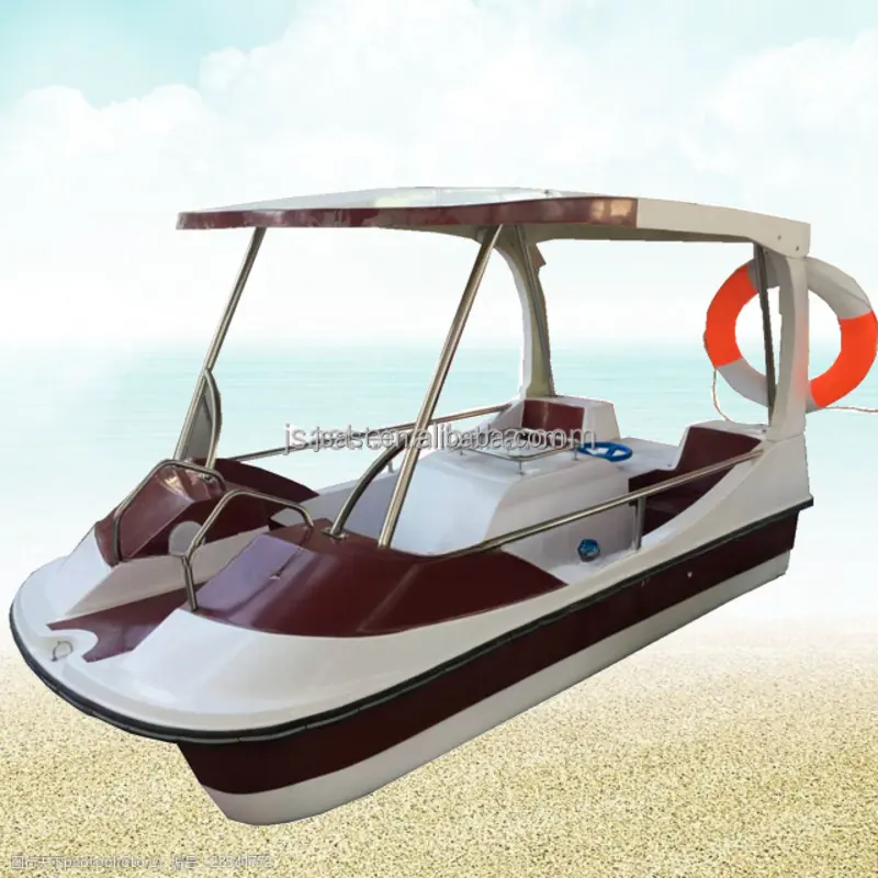 Pedallı tekne pervanesi özelleştirilmiş renk 4 kişilik pedallı bot insan gücü fiberglas tekne için ayak pedalı ile satış