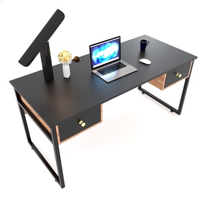 Executive 160x70cm Minimalist Luxury <b>Computer</b> <b>Table</b> BGD68055 Manager Desk with 2 MDF Drawers and Partition Office Furniture - Product Image 1
