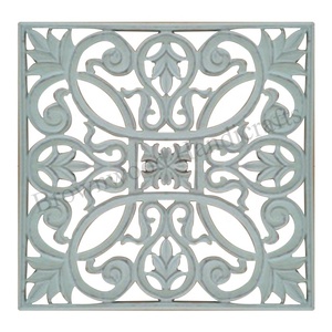 Enorme exigente MDF madera tallada a mano forma cuadrada pared Panel decorativo | Artesanías indias decoración de pared interior de madera 60x60cm - Product Image 5