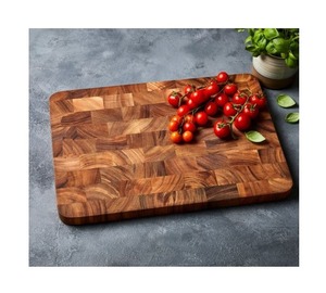 Tabla de cortar de madera que ahorra espacio con perfil delgado y orificio colgante para un fácil almacenamiento y organización en cocinas pequeñas - Product Image 1
