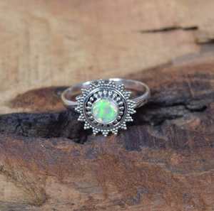 Anillo de ópalo hermoso de Plata de Ley 925, piedra preciosa de ópalo blanco Natural, regalo de boda de aniversario perfecto para sus piedras preciosas sueltas - Product Image 3