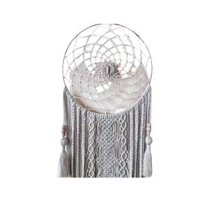 Attrape-rêves en macramé au design de luxe pour décoration murale Attrape-rêves de style bohème Fabricant et fournisseur d'Inde - Product Image 5