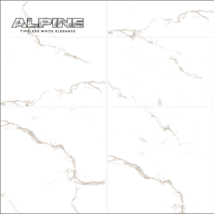 Novac Céramique Élégance Marbre Numérique Mur Carrelages de Sol 600x600mm Surface Brillante Modèle SNOW STATUARIO ALPINE pour Murs Sols - Product Image 1