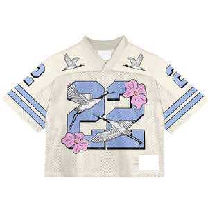 Camiseta de Fútbol Personalizada Extra Grande, Estilo Urbano, Corta, de Malla, Camiseta de Fútbol Americano Cuadrada, Camisetas de Fútbol Sublimadas - Product Image 2