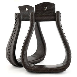 Estribos de cuero personalizados Estribos para montar a caballo del oeste Ecuestre Cómoda experiencia a caballo Cómodo conjunto ligero - Product Image 3