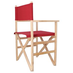 Sedia da regista WELL HOME, sedia da giardino in legno di faggio con finitura verniciata e tela granata, misure 51x46x86 cm - Product Image 6