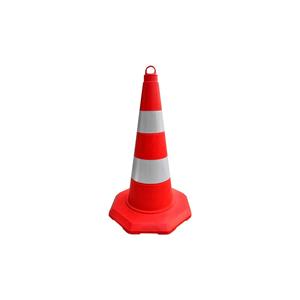 Cono de tráfico TPE de 52 cm con doble collar reflectante - Product Image 1