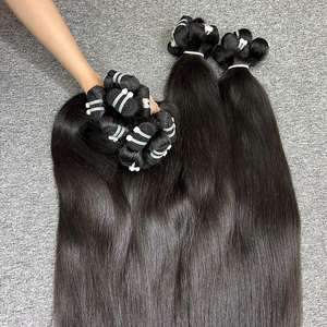 Artículo Hotest 100% Trama de cabello humano crudo vietnamita de alta calidad Onda recta natural Estilos afro rizados Textura profunda alineada - Product Image 1