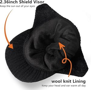 Gorro de punto de costilla cálido, tejido grueso de ajuste moderno de textura suave, perfecto para amantes de la moda, clima frío y ropa de calle - Product Image 3