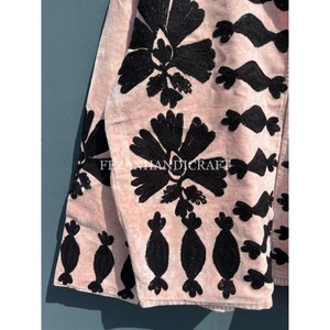 Unisex Designer Velvet Jacket Flowers Embroidery Stand Collar Winter <b>Coat</b> Handmade Women's Short Suzani Jacket Lining for Spring - Product Image 4