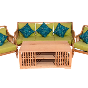 Indochine ชุดโซฟาเชสเตอร์ฟิลด์หรูหรา, หมอนรองนั่งไม้ขี้เถ้าสำหรับบ้านห้องนั่งเล่นโรงแรมวิลล่าตกแต่ง - Product Image 1