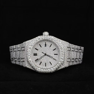 OEM Men's D-Color VVS Moissanite Automatic Mechanical <b>Watch</b> Sporty Luxury Designer Fashionable Hip-Hop Iced 22mm Analog Glass - Product Image 1