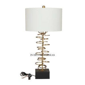 Luxueux qualité métal plaqué or Unique fantaisie concepteur attrayant Look luxe Table et lampadaire maison Accents décoratifs - Product Image 1