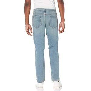 กางเกงยีนส์ผ้ายีนส์สำหรับผู้ชาย,กางเกงยีนส์ทรงตรงยืดหยุ่นปรับแต่งได้แบบลำลอง - Product Image 3