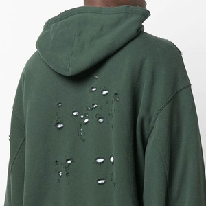 Recién llegado, jersey para hombre, Sudadera con capucha desgastada, estilo único, 100% algodón, fabricante OEM, Sudadera con capucha desgastada de longitud regular - Product Image 4